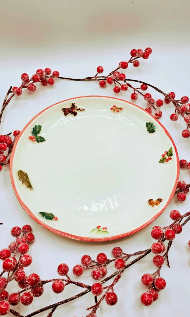 Assiette, célébration hivernale