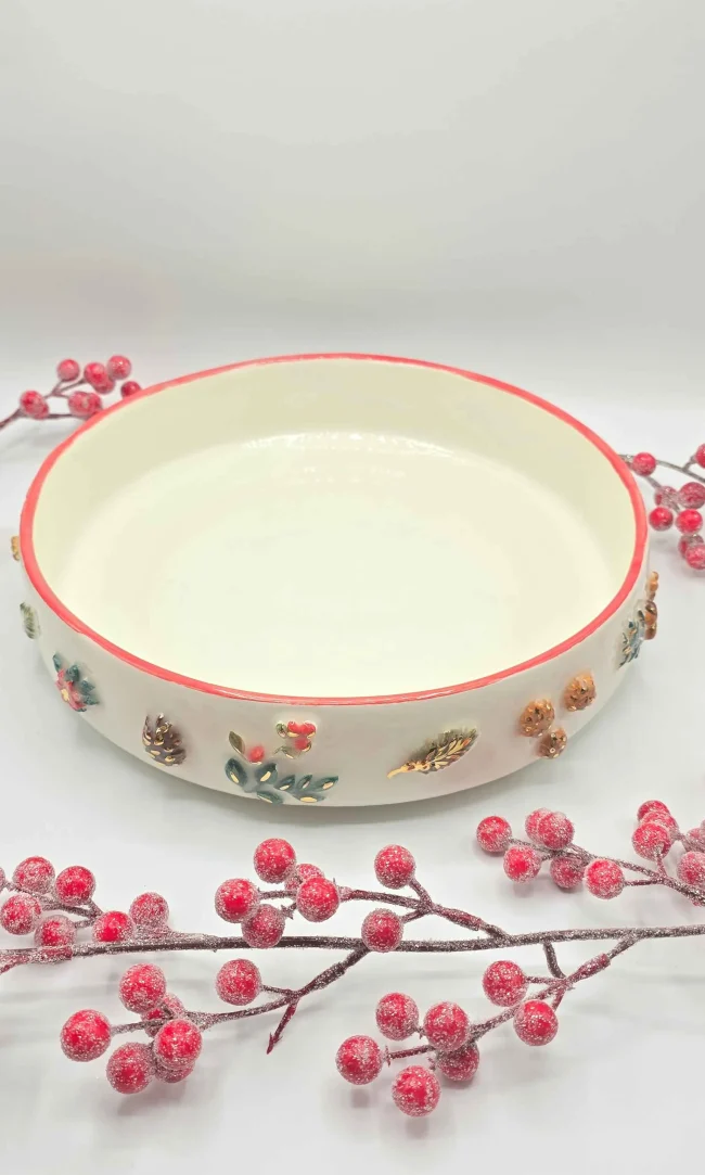 Plat rond, célébration hivernale