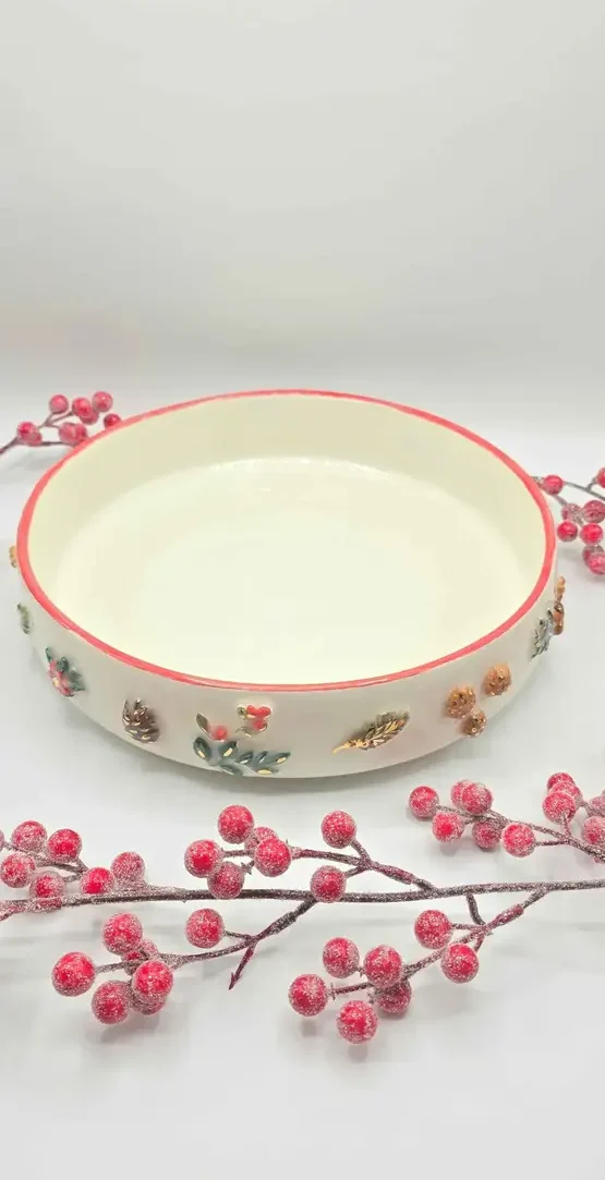 Plat rond, célébration hivernale